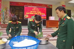 Đoàn 195 tổ chức “Hội thi gói bánh chưng phục vụ Tết Nguyên đán Kỷ Hợi 2019”